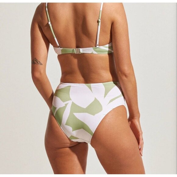 NWT Poolside Paradiso Palm Islander Hi Waist Swim Bottom Size Large 12 - Picture 1 of 8